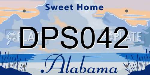 DPS042 Alabama License Plate