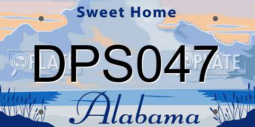 DPS047 Alabama License Plate