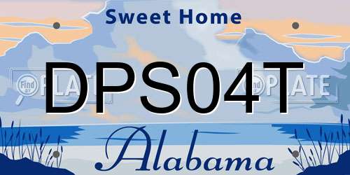 DPS04T Alabama License Plate