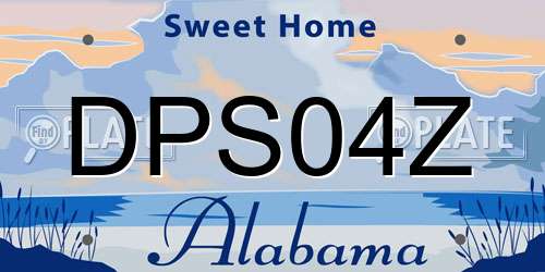 DPS04Z Alabama License Plate