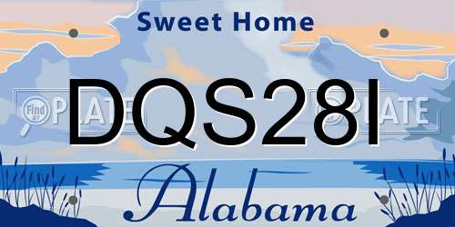 DQS28I Alabama License Plate