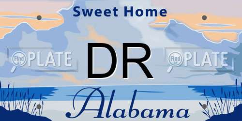 DR Alabama License Plate