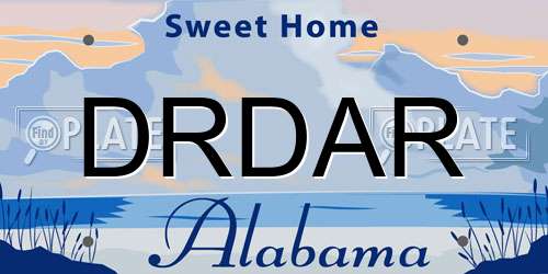 DRDAR Alabama License Plate
