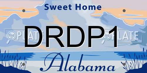 DRDP1 Alabama License Plate