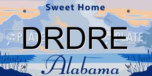 DRDRE Alabama License Plate