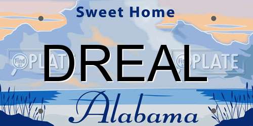 DREAL Alabama License Plate