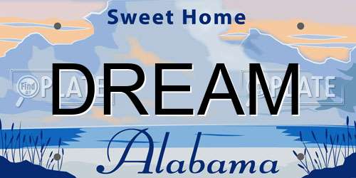 DREAM Alabama License Plate