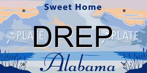 DREP Alabama License Plate