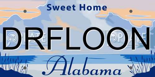 DRFLOON Alabama License Plate