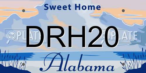 DRH20 Alabama License Plate