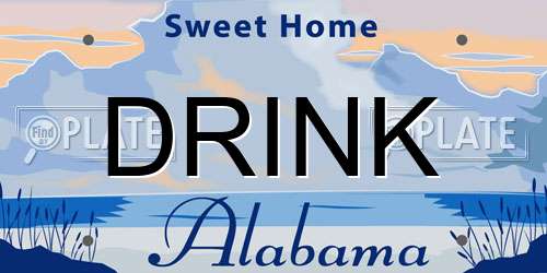 DRINK Alabama License Plate