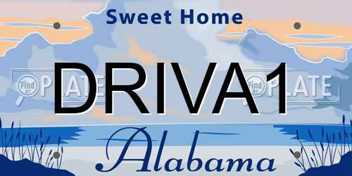 DRIVA1 Alabama License Plate