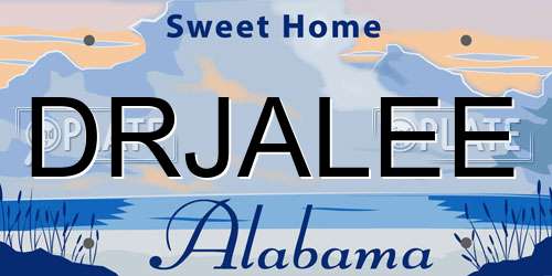 DRJALEE Alabama License Plate