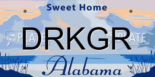 DRKGR Alabama License Plate