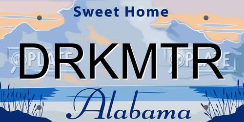 DRKMTR Alabama License Plate