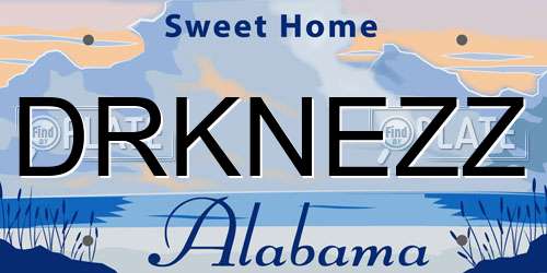 DRKNEZZ Alabama License Plate