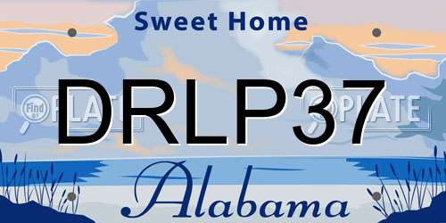 DRLP37 Alabama License Plate