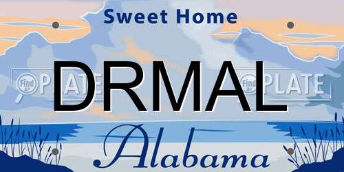 DRMAL Alabama License Plate