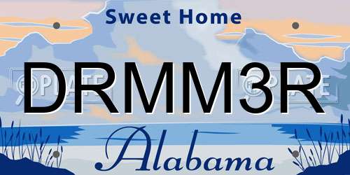 DRMM3R Alabama License Plate