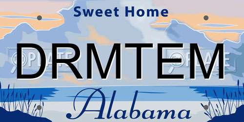 DRMTEM Alabama License Plate