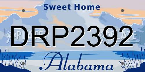 DRP2392 Alabama License Plate