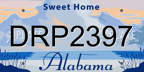 DRP2397 Alabama License Plate