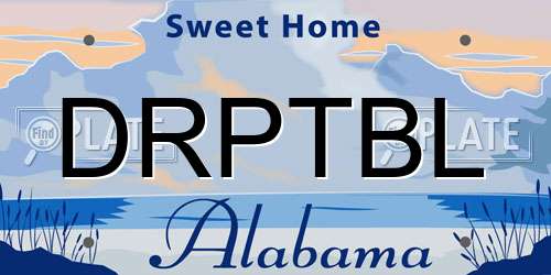 DRPTBL Alabama License Plate