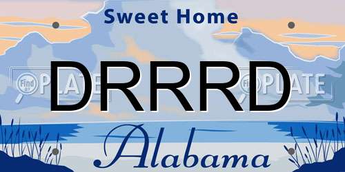 DRRRD Alabama License Plate