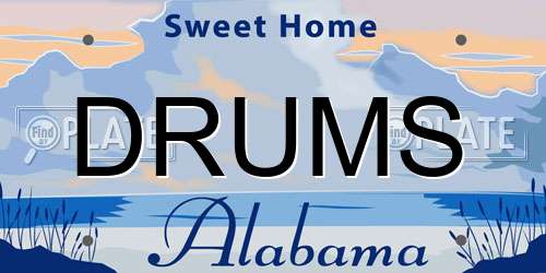 DRUMS Alabama License Plate