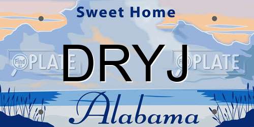 DRYJ Alabama License Plate