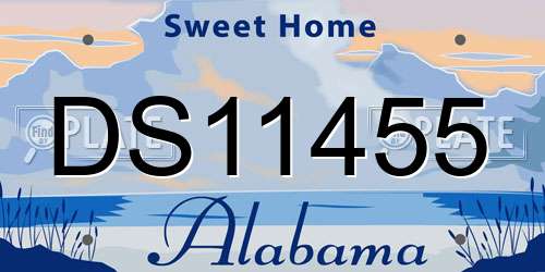 DS11455 Alabama License Plate