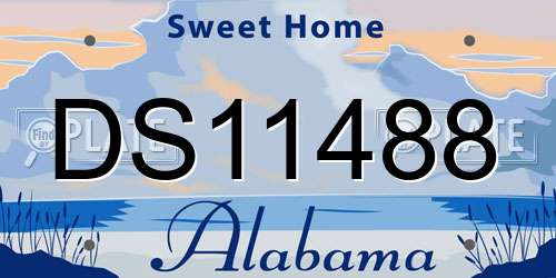 DS11488 Alabama License Plate