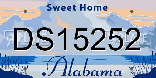 DS15252 Alabama License Plate