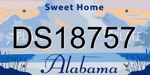 DS18757 Alabama License Plate