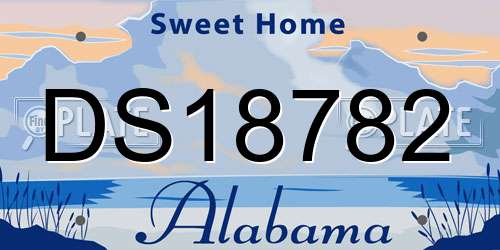 DS18782 Alabama License Plate