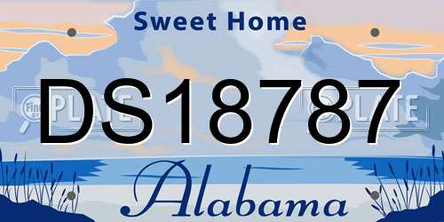 DS18787 Alabama License Plate