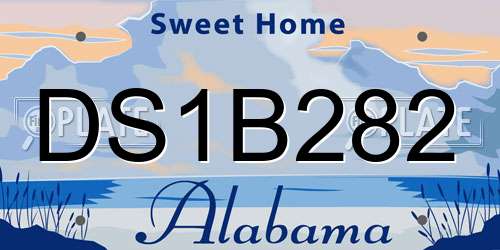 DS1B282 Alabama License Plate