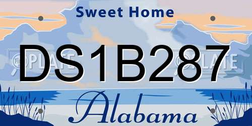 DS1B287 Alabama License Plate