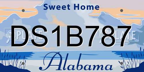 DS1B787 Alabama License Plate