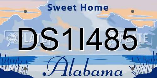 DS1I485 Alabama License Plate