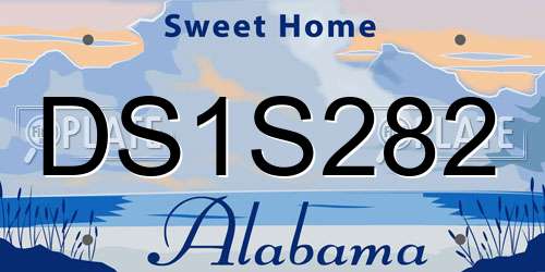 DS1S282 Alabama License Plate