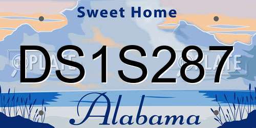 DS1S287 Alabama License Plate