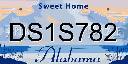 DS1S782 Alabama License Plate