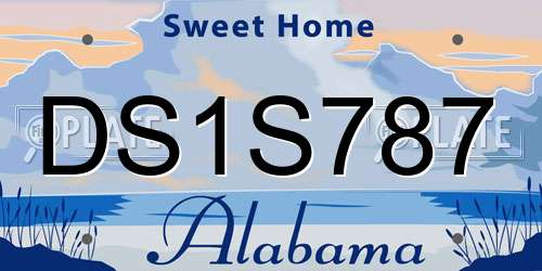 DS1S787 Alabama License Plate