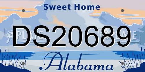 DS20689 Alabama License Plate