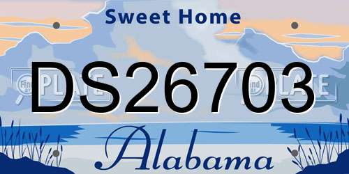 DS26703 Alabama License Plate