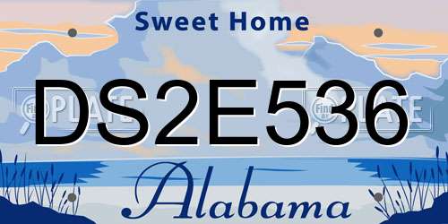 DS2E536 Alabama License Plate
