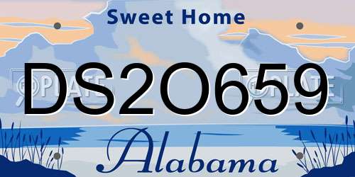DS2O659 Alabama License Plate