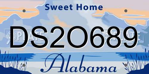 DS2O689 Alabama License Plate