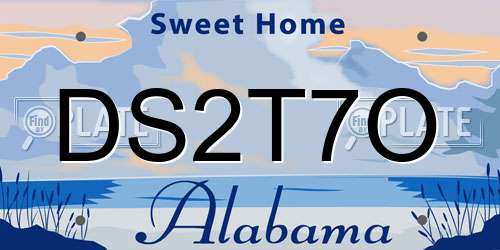 DS2T7O Alabama License Plate